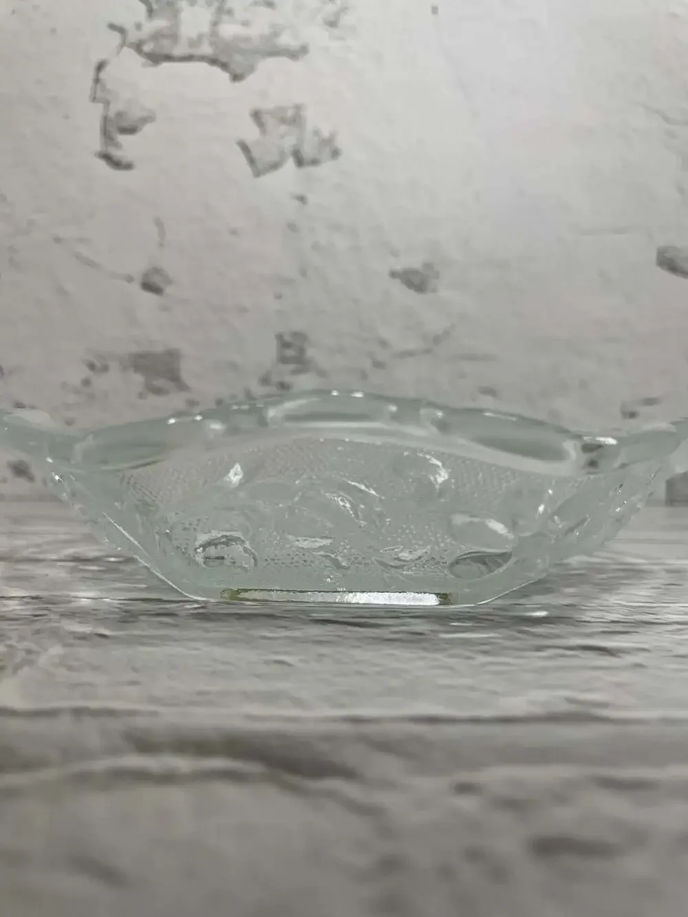 Vintage Indiana Glass Tiara Sandwich Pattern Clear Hexagon Bowl
